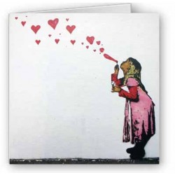 Banksy Heart Bubbles