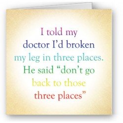 Leg in three places