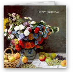 Claude Monet Still Life with Flowers and Fruit