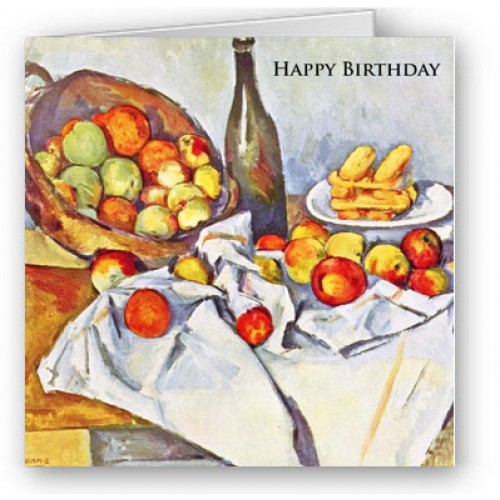 Cezanne - Still Life with Bottle and Apple Basket