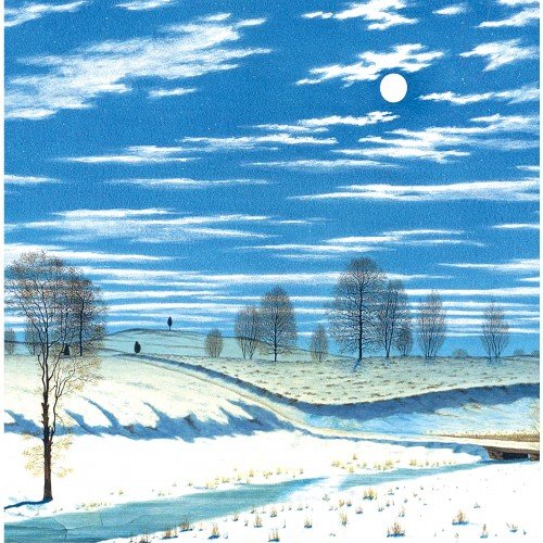 Winter Scene in Moonlight - Henry Farrer